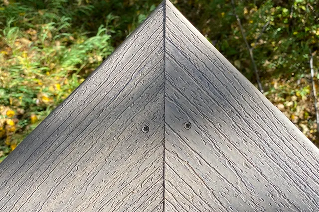 Detail of Blakeslee 1,750 sq ft multi-level deck