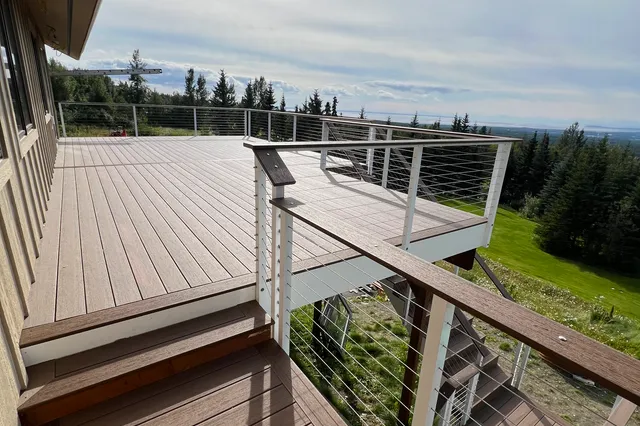 Detail of 922 sq ft TimberTech deck in Anchorage