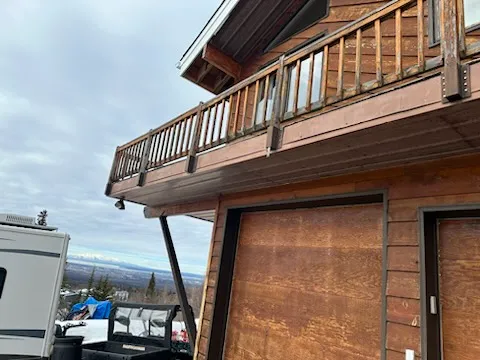 Detail of 922 sq ft TimberTech deck in Anchorage