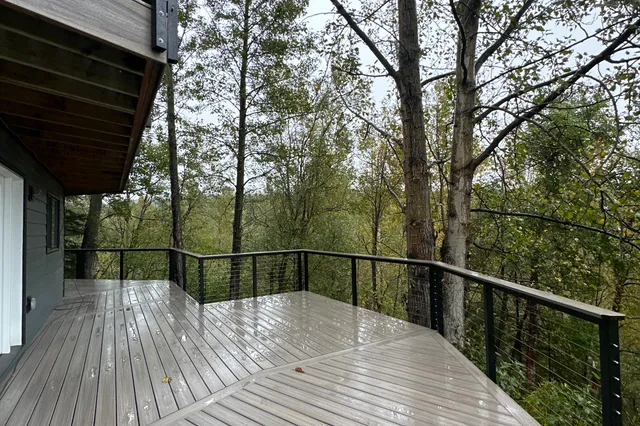 Detail of Blakeslee 1,750 sq ft multi-level deck