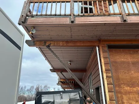 Detail of 922 sq ft TimberTech deck in Anchorage