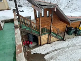Detail of 922 sq ft TimberTech deck in Anchorage