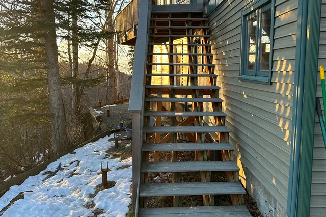 Detail of Blakeslee 1,750 sq ft multi-level deck