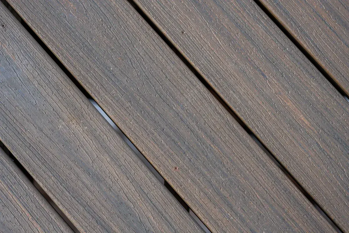 Contemporary deck angle view